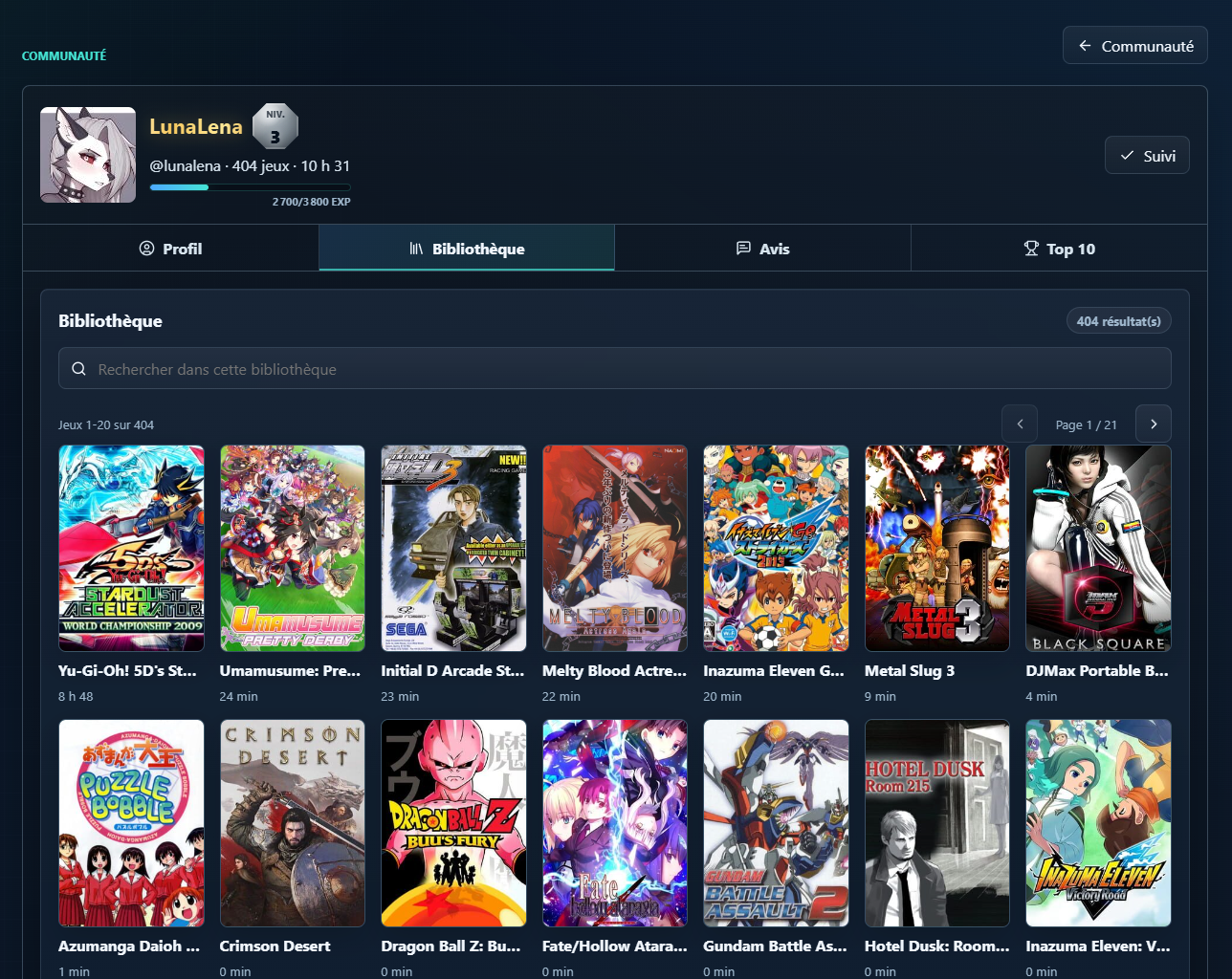 Page Communaut&eacute; MemDeck